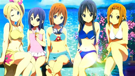 Wallpaper Illustration Anime Girls Cartoon Bikini K On Akiyama Mio Hirasawa Yui Tainaka