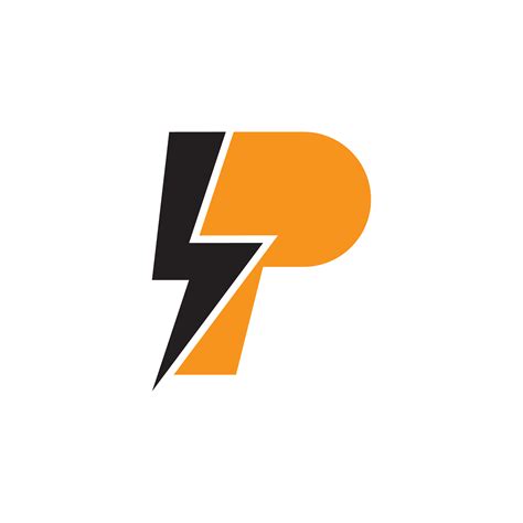 Letter P Lightning Bolt Logo Design 5463818 Vector Art At Vecteezy