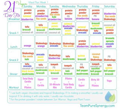 21 Day Fix Vegan Week 1 Review Meal Plan And Results 21 Day Fix Meal