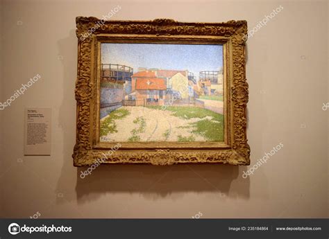 Vista Una Pintura Del Pintor Impresionista Francés Paul Signac