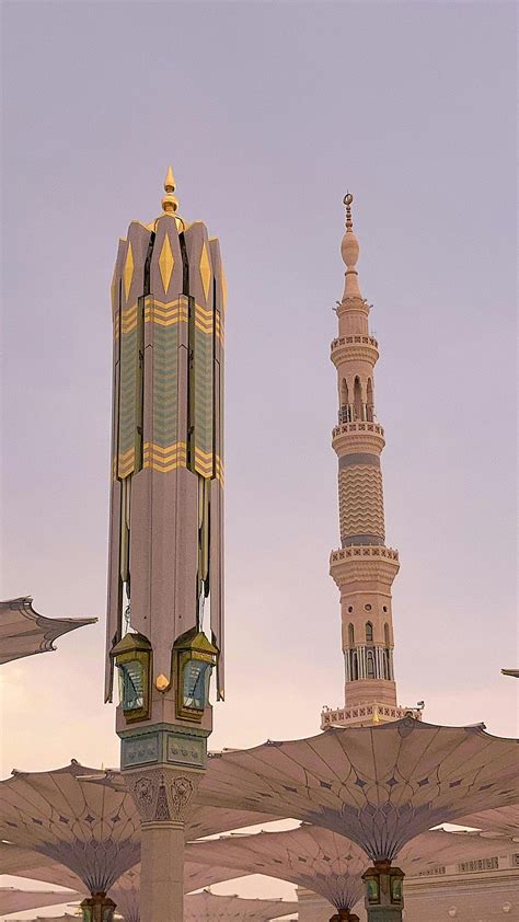 prophets mosque minarets medina saudi arabia islamic architecture