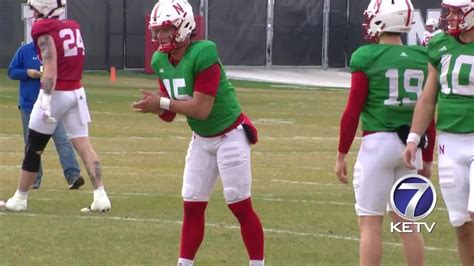 First Look At New Quarterback Dylan Raiola Nebraska Football Spring