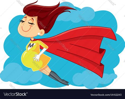 Super Mom Cartoon Royalty Free Vector Image Vectorstock