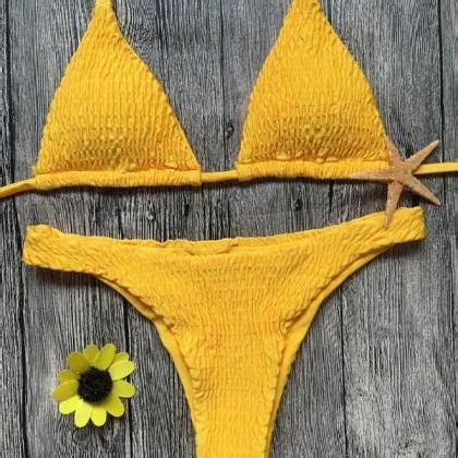 Sexy Solid Color Bikini Swimsuit On Luulla
