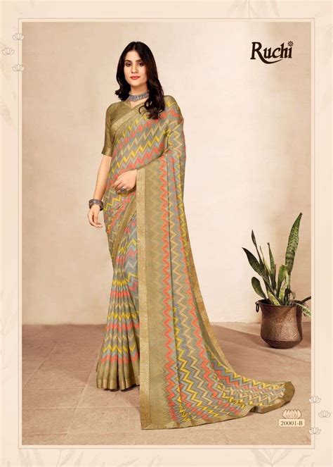 Ruchi Simayaa 13th Edition Traditional Festival Casual Chiffon Saree