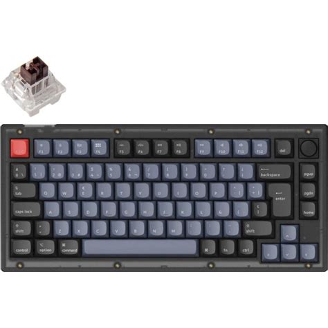 Keychron V1 Qmk Teclado Mecánico Fully Assembled Knob Frosted Black K