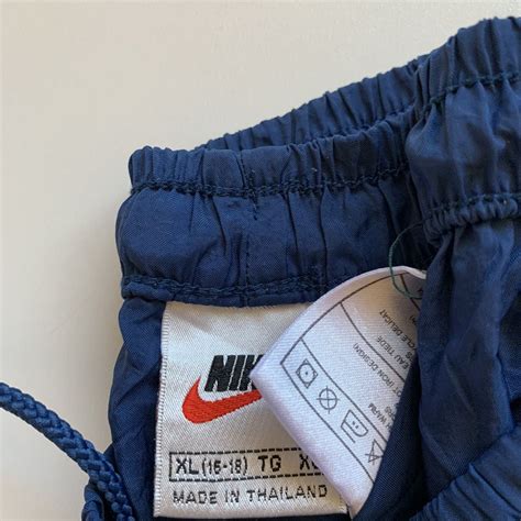 Nike Vintage 90s Nike Embroidered Swoosh Swishy Navy Track Pants Grailed