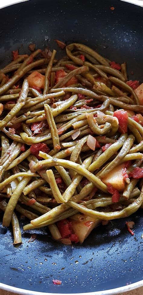 Recette De Haricots Verts Aux Tomates Et Aux Pommes De Terre