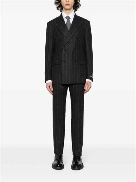 Polo Ralph Lauren Double Breasted Pinstriped Wool Suit Farfetch