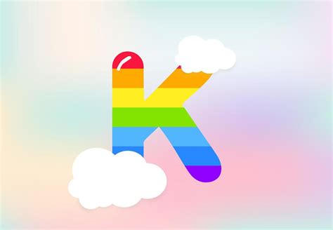 k letra arco iris patrones diseño resumen arco iris letra para niños