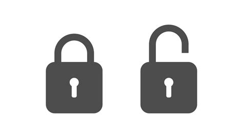 Padlock Icon Lock And Unlock Icon Vector Design 4364627 Vector Art At