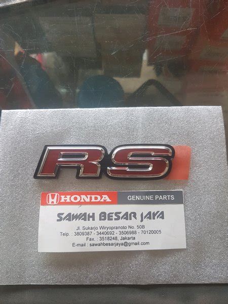 Jual Emblem Logo Rs Pintu Atau Bagasi Belakang Honda Mobilio Jazz Brio