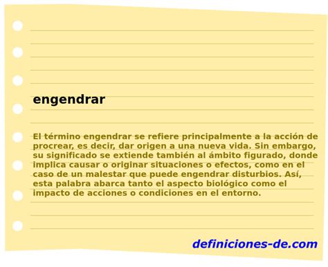 O Que Significa Engendrar - Significado de «engendrar»