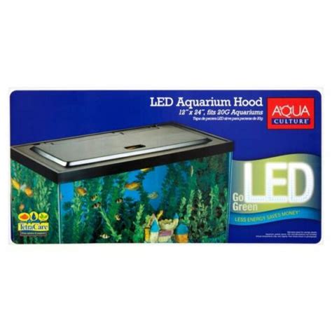 AQUA CULTURE LED AQUARIUM HOOD FOR 20 55 GALLON AQUARIUMS FISH TANK