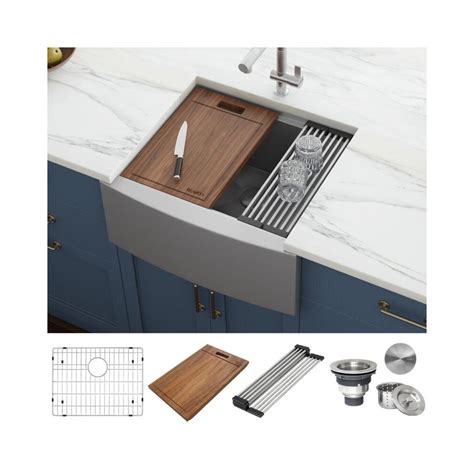 Ruvati Verona X Inch Apron Front Stainless Steel Kitchen Sink