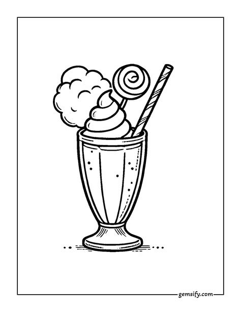 Delicious Milkshake Coloring Pages Free Pdf Printables