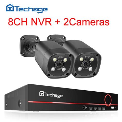Система видеонаблюдения Techage TA-6708KR-669BP-1T 3840×2160 4K ...
