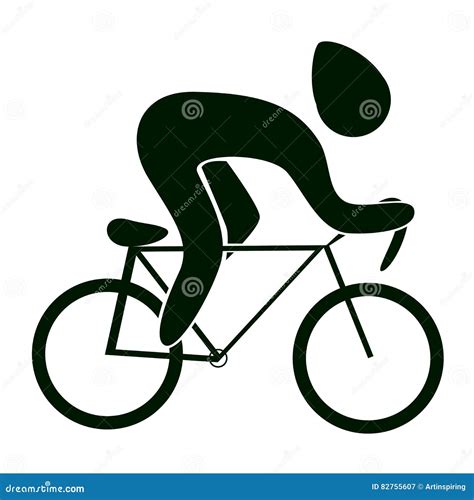 Cycling Icon On White Background Vector Illustration Cartoondealer