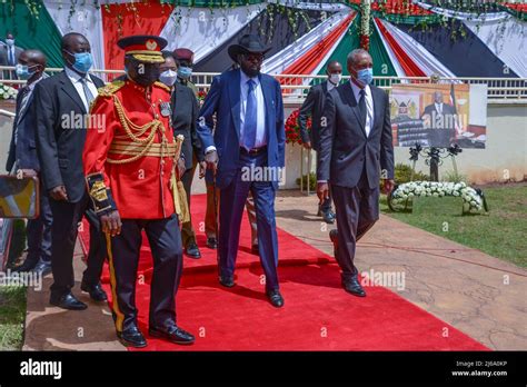 President Of South Sudan Salva Kiir Mayardit Is Being Taken To See The