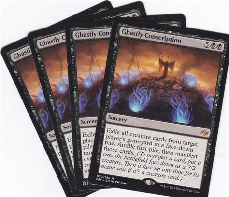 4 X Ghastly Conscription From Fate Reforged Frf Mtg Magic The Gathering