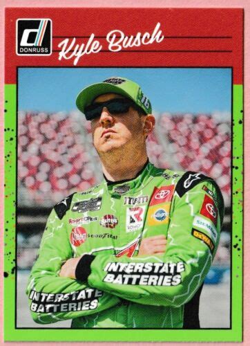 2023 Panini Donruss Racing Lime Green Retro Kyle Busch 140 EBay