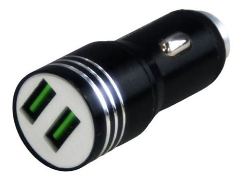 Cargador Usb Doble A Encendedor Coche Auto Celular Aluminio Meses