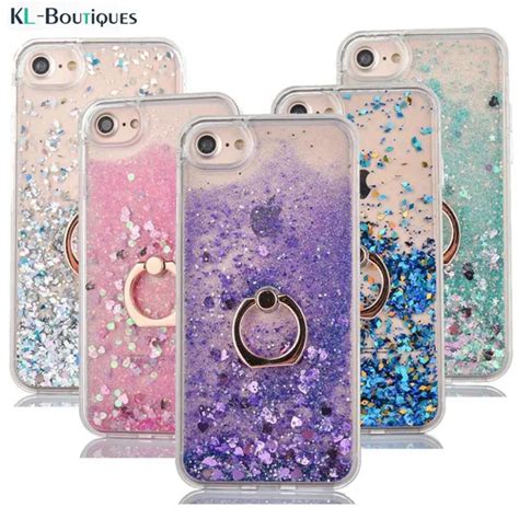 For Iphone 6 Case Bling Quicksand Love Shape Sequins Silicone Cover For Iphone 7 6 6s Plus Cases