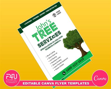 Tree Service Flyer, DIY Canva Tree Service Flyer Template 2022 ...