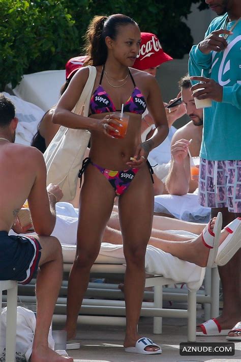 Karrueche Tran Sexy In A Bikini While Vacationing With Her Shirtless Boyfriend Victor Cruz In