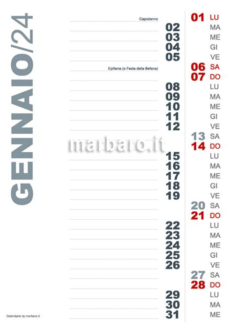 Calendario 2024 Mensile In Pdf Stampabile Scegli E Scarica Ora