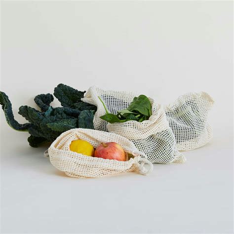 Organic Cotton Produce Bags Eco Friendly Accessories Bare Blends