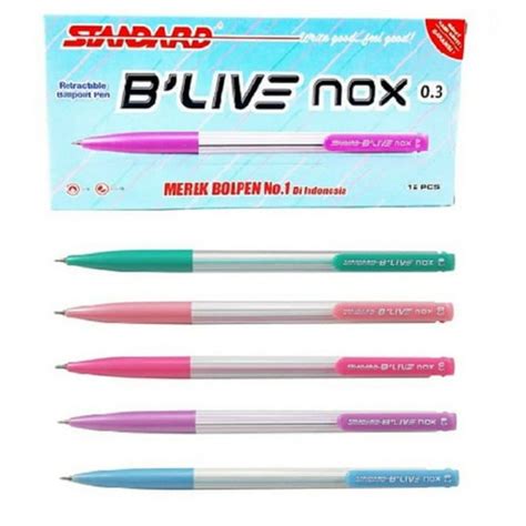 Jual Pack Pcs Pulpen Standard B Live Nox Gel Pen Standard