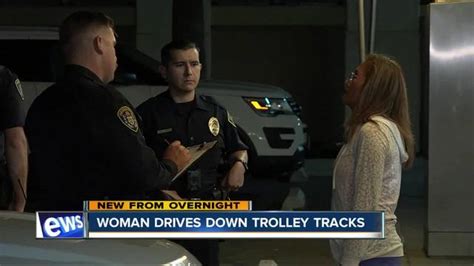 Woman Arrested After Driving On Trolley Tracks