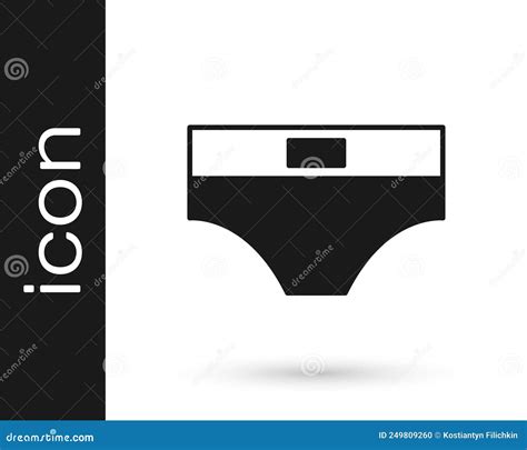 Black Men Underpants Icon Isolated On White Background Man Underwear