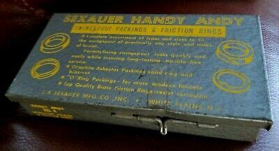 SEXAUER 4 Handy Andy Swingspout Packing Friction Rings Tin COMPLETE