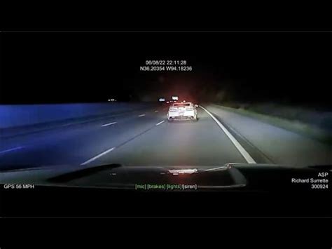 Dashcam Camaro Baits Arkansas State Police ASP High Speed Chase