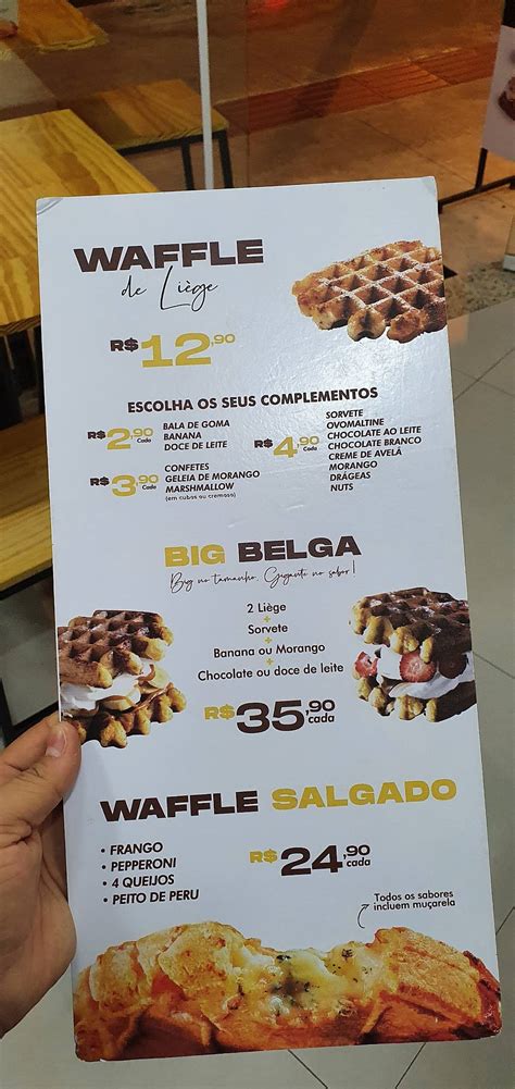 Menu Em The Waffle King Avenida Brasil Restaurante Balne Rio Cambori