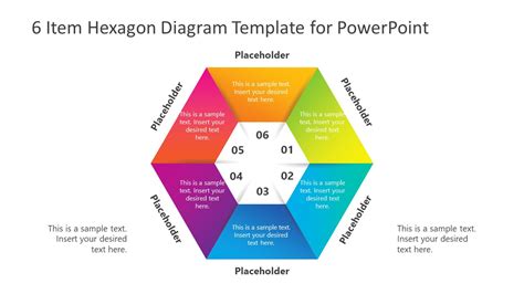 6 Item Hexagon Diagram Template For PowerPoint SlideModel