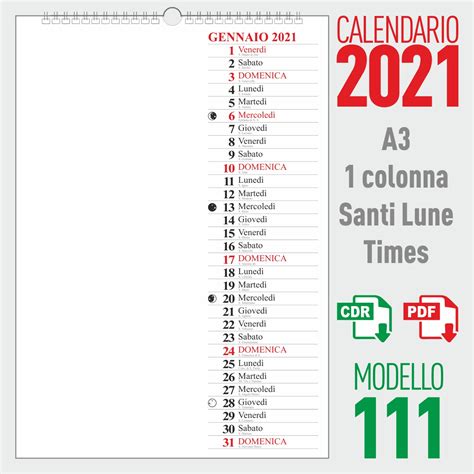 Stampabile Calendario 2021 Da Stampare Gratis Calendario Della