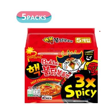 PACKS Samyang Original Black Extreme Hot X Spicy Chicken Ramen Noodles Buldak And Hot