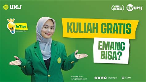 Kuliah Gratis Di UMJ Kampus Akreditasi UNGGUL YouTube