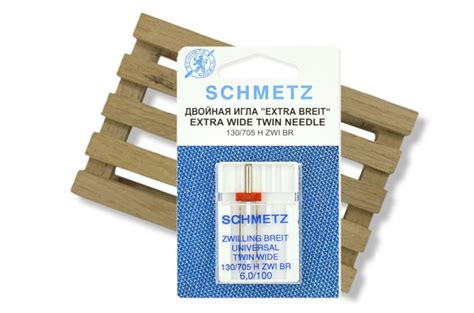 Иглы для швейных машин Schmetz Универсальные двойные №100/6.0, 1 шт ...