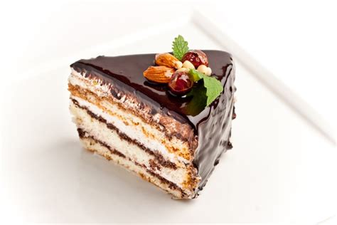 Chocolate Mousse Cake with Whipped Cream and Ganache