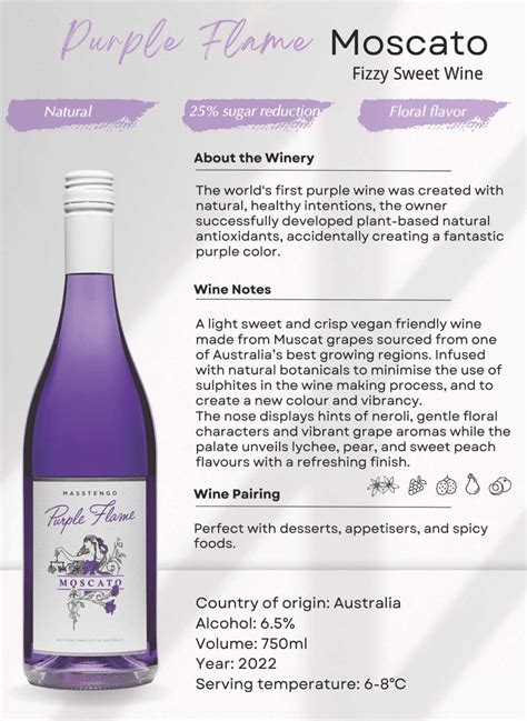 Vang tím - Purple Flame Moscato - HoangBon Wine