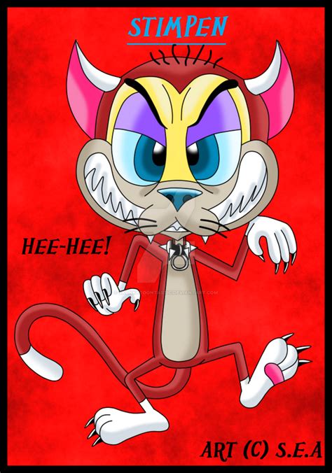 Ren And Stimpy Oc Evil Little Stimpen By Skunkynoid On Deviantart