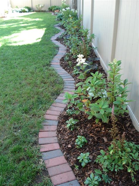 Brick Edging Traditional 4 X 8 Clay Bricks Create An For Brick