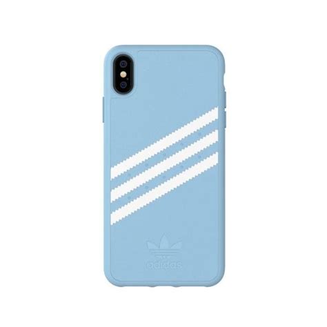 Adidas iPhone XS Max Hülle PU Suede Backcover mit Logo und Streifen