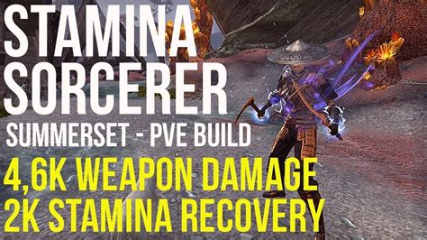 Eso Stamina Sorcerer Pve Build Summerset Youtube