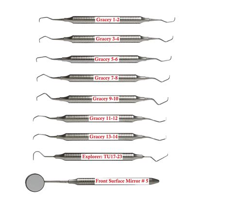 Dental Hygienist Instruments Kit With Sterilization Cassette