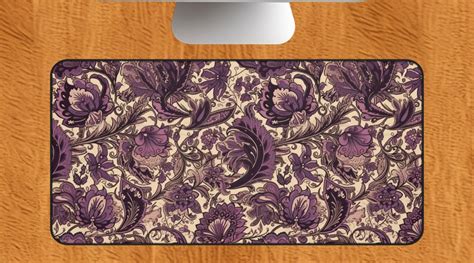 Floral Desk Mat Botanical Mouse Pad Desk Mat Aesthetic Jacobean